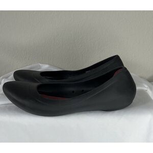 Crocs Lina Womens Ballet Flats Size 9 Black Slip On Closed Toe Comfort Shoes